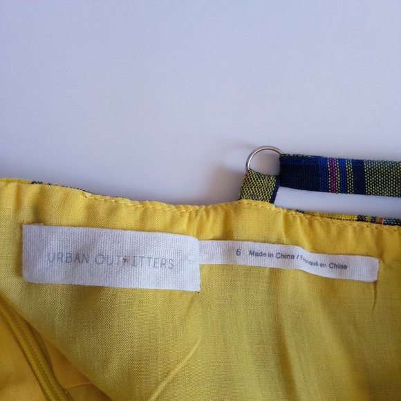 Urban Outfitters Yellow Plaid Dress Size M - Picture 4 of 10